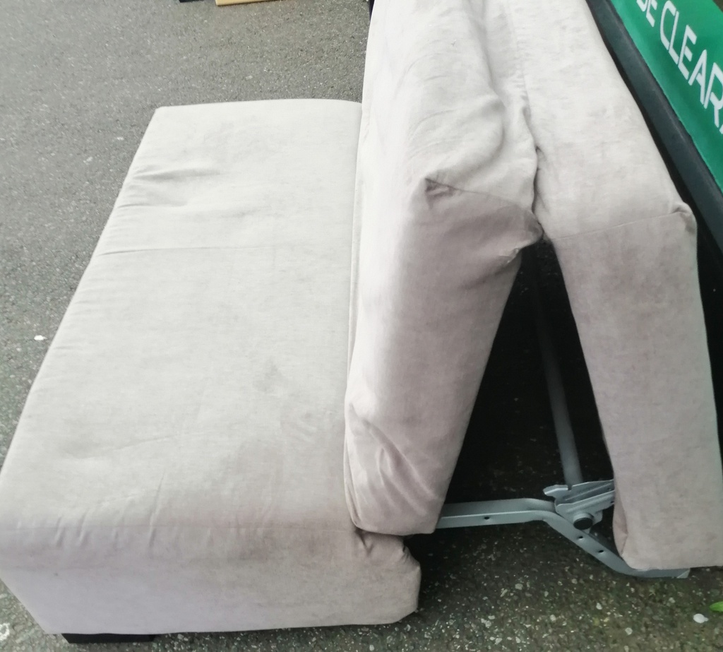 BEIGE FUTON STYLE SOFA BED