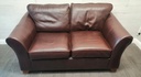 Marks &amp; Spencer Brown Leather Two Seater Sofa