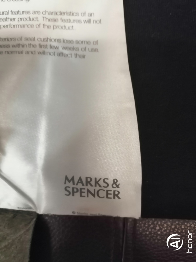Marks &amp; Spencer Brown Leather Two Seater Sofa