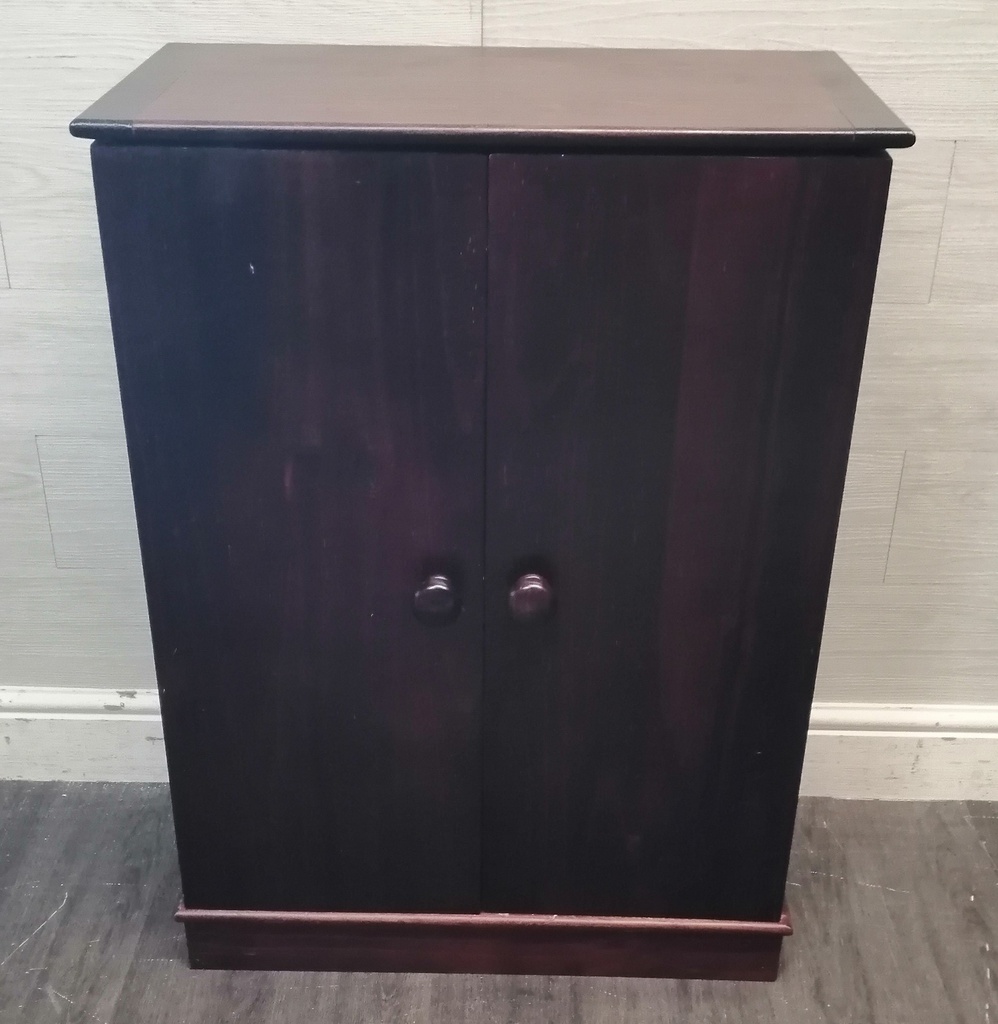 Dark Wood Style CD / DVD Cupboard