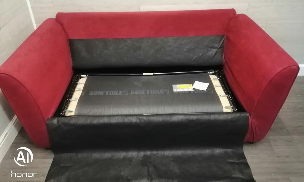 Neat Red Toned Sofa Bed