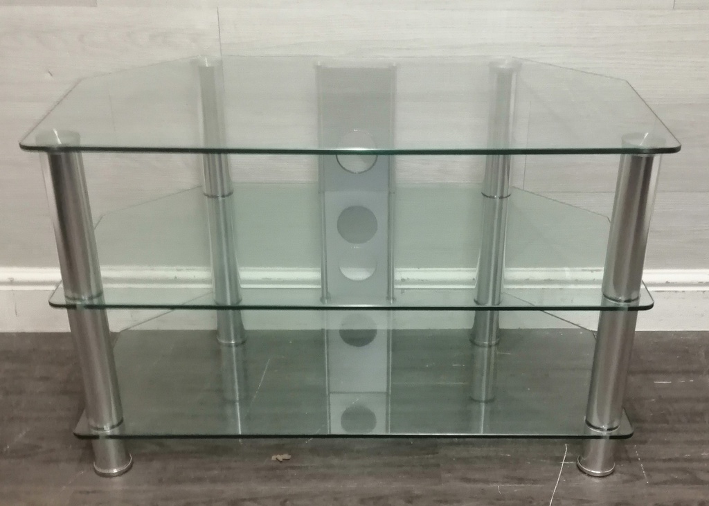 Clear Glass Tv Stand