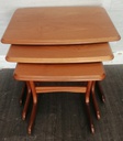 Retro Style Teak Nest of Three Tables