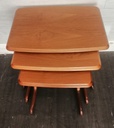 Retro Style Teak Nest of Three Tables