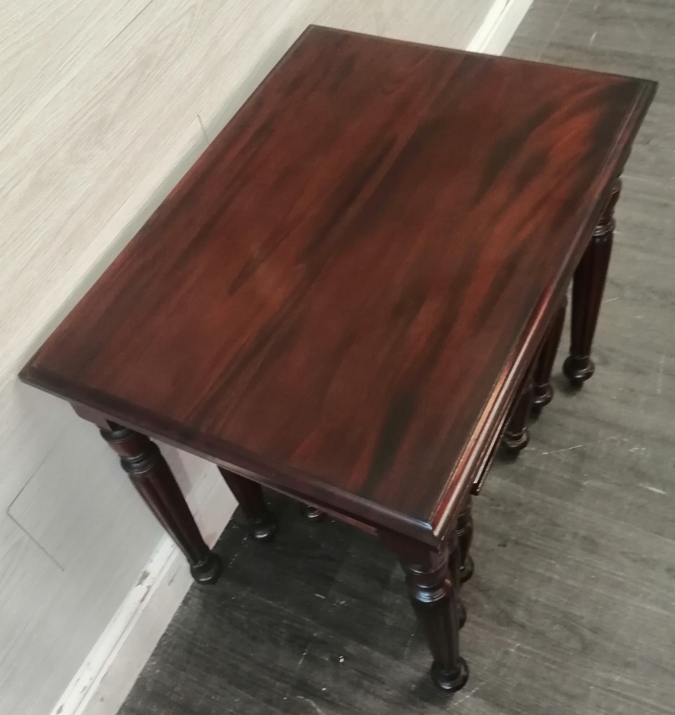 Nest of Three repro mahogany Tables