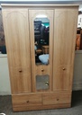 ALSTONS Cream Double Wardrobe with Mirror