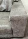 DFS Julius 4 Seater Grey Leather Sofa