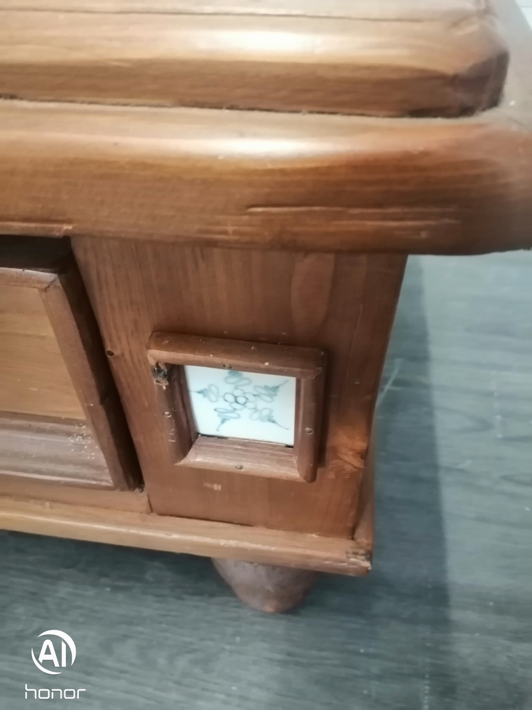 Large Quality Mexican Pine Coffee Table with Drawer