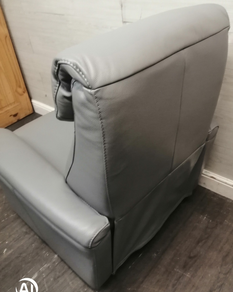 GREY LEATHER ELECTRIC RECLINER ARMCHAIR FROM JOHN LEWIS