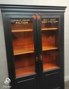 LOVELY PAINTED GLASS DISPLAY BOOKCASE / CABNIT