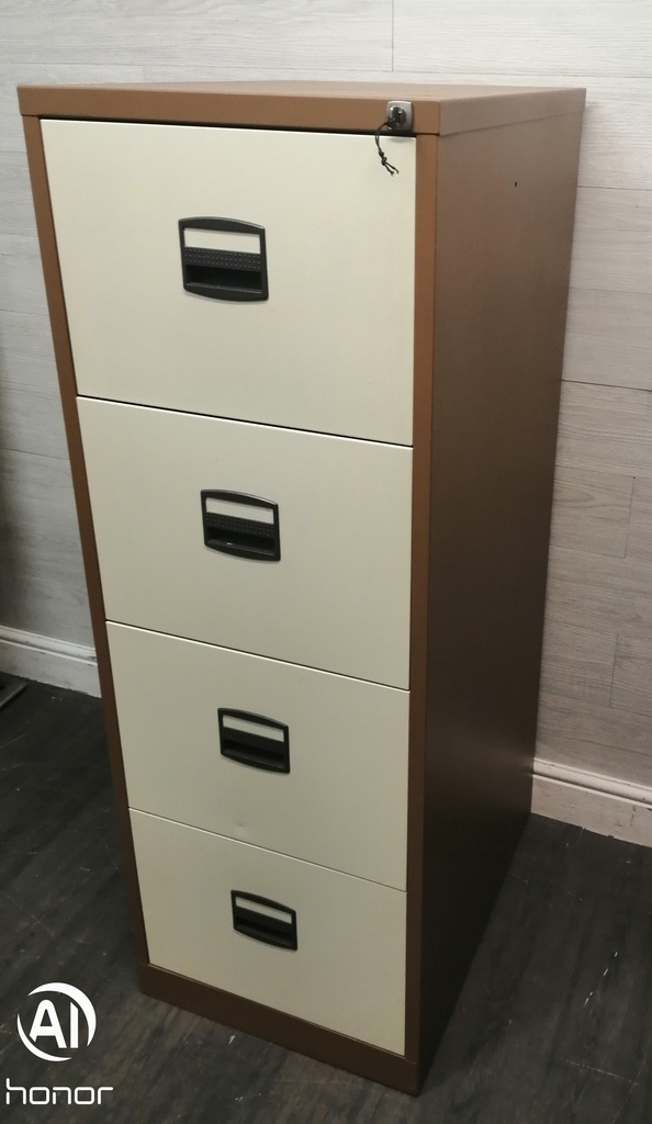 FOUR DRAWER METAL OFFICE FILE UNIT