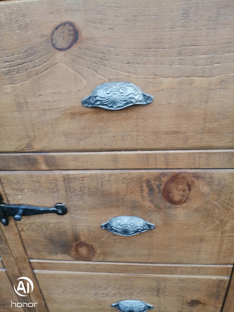 LARGE RUSTIC STYLE PINE CUPBOARD