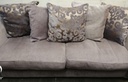 THREE SEATER GREY SOFA FROM FURNITURE VILLAGE
