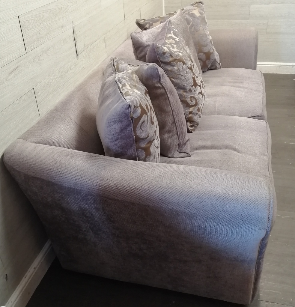 THREE SEATER GREY SOFA FROM FURNITURE VILLAGE