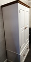 Double white / pine wardrobe with drawer