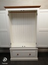 Double white / pine wardrobe with drawer
