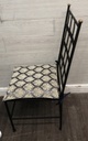 Black Metal Frame Glass Top Table &amp; Four Chairs