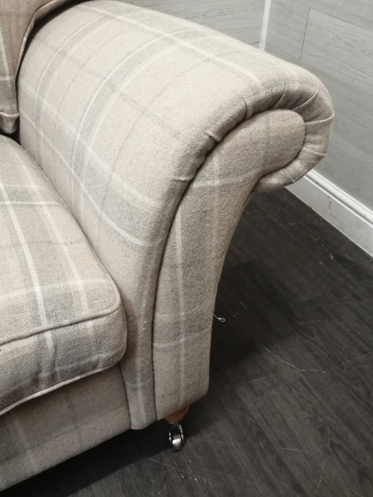 Lovely Laura Ashley Three Seater Check Sofa