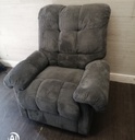 Grey electric recliner armchair