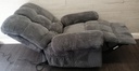 Grey electric recliner armchair