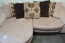 Large DFS Brown Toned Four SEATER CHAISE-END SOFA