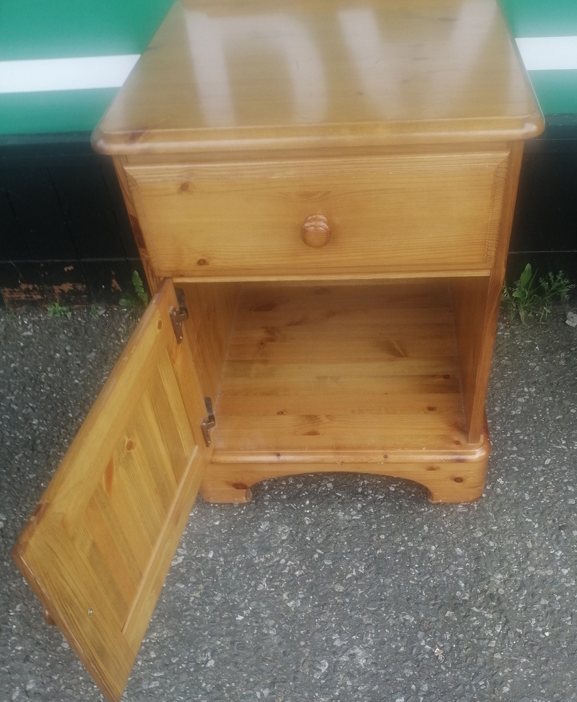 DUCAL Pine Bedside Cupboard