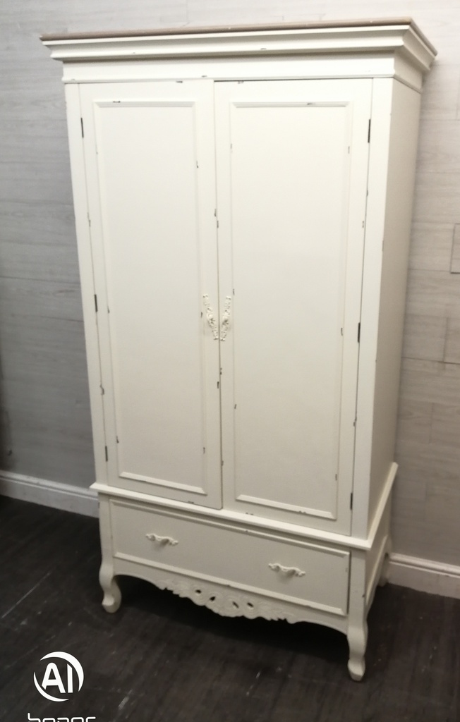 WHITE FRENCH STYLE NEAT DOUBLE WARDROBE