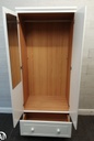White ALSTONS Double Wardrobe with Drawer