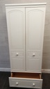 White ALSTONS Double Wardrobe with Drawer