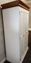 Quality triple size solid pine painted wardrobe