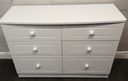 WHITE SIX DRAWER MERCHANT STYLE CHEST