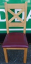 QUALITY SET OF FOUR OAK AND LEATHER CHAIRS