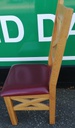 QUALITY SET OF FOUR OAK AND LEATHER CHAIRS