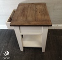 Rustic reclaimed wood side table