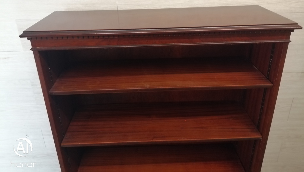MAHOGANY REPRO DARK WOOD BOOKCASE