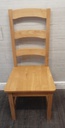 SET OF SIX LADDER BACK DINING CHAIRS