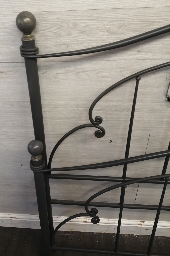 4ft 6" DOUBLE METAL GREY BED FRAME