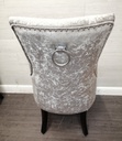 4 x Grey Crush Velvet Knocker Back Dining Chairs