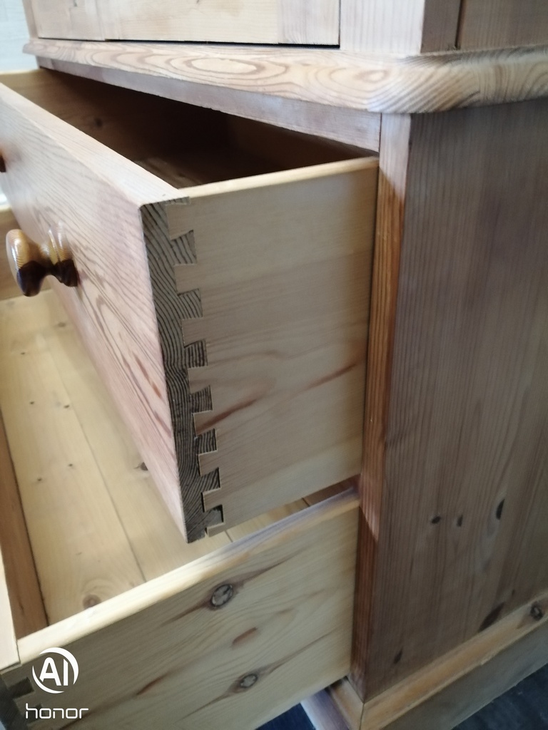 SOLID PINE WARDROBE WITH DRAWERS