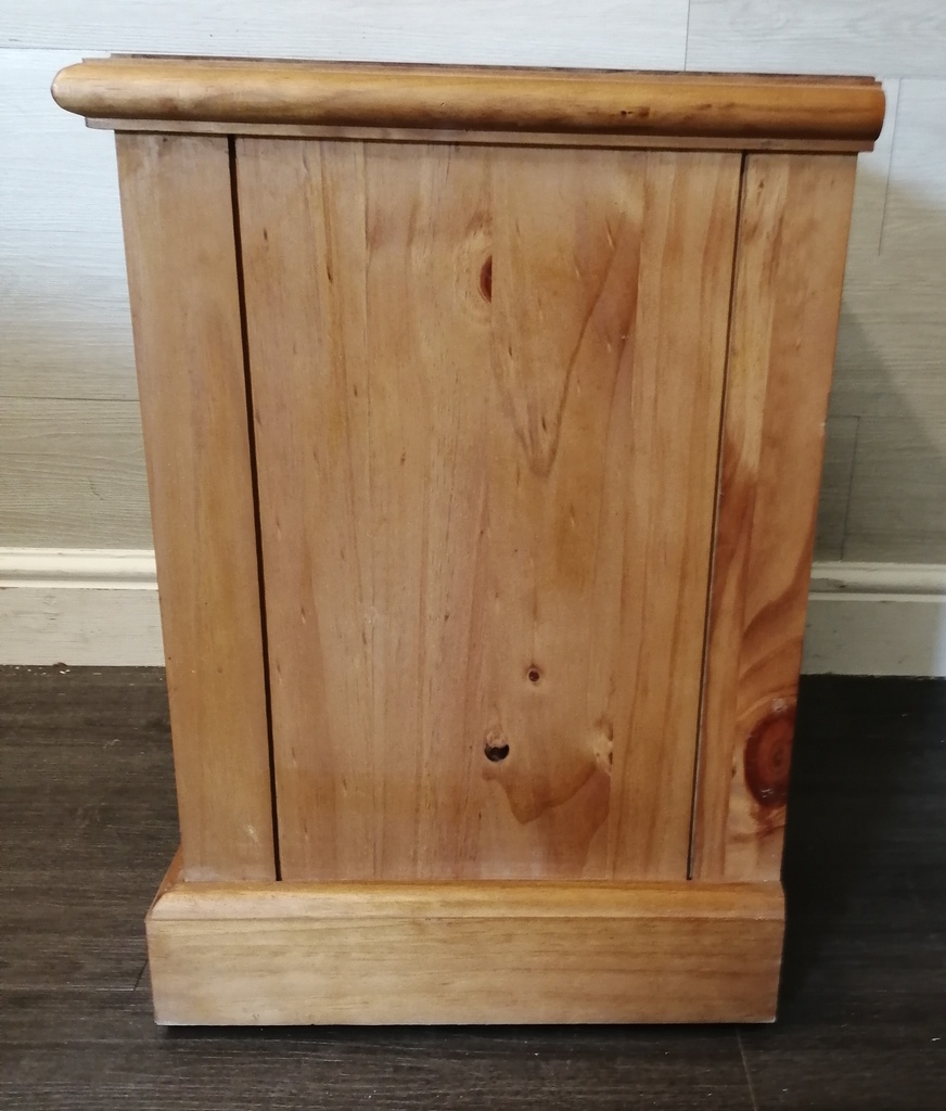 PAIR SOLID PINE THREE DRAWER BEDSIDES CHESTS