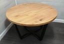 Quality modern oak round dining table