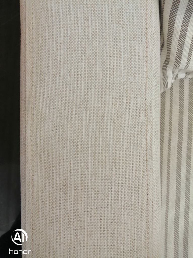 Beige &amp; Brown Toned Three Seater Pillow Back Sofa