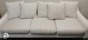 Beige &amp; Brown Toned Three Seater Pillow Back Sofa