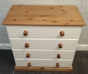 QUALITY SHAKER STYLE CREAM CHEST OF FOUR DRAWERS