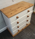 QUALITY SHAKER STYLE CREAM CHEST OF FOUR DRAWERS