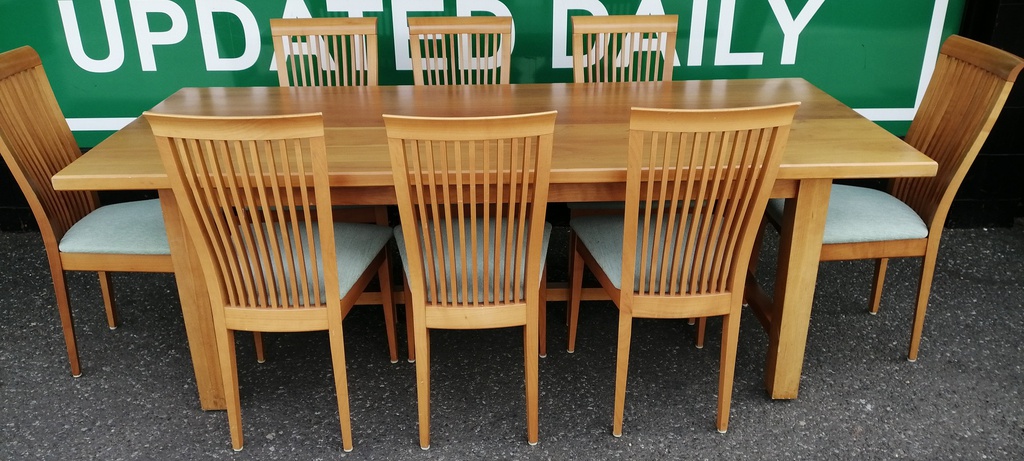 QUALITY HEAL'S TABLE AND 8 CHAIRS
