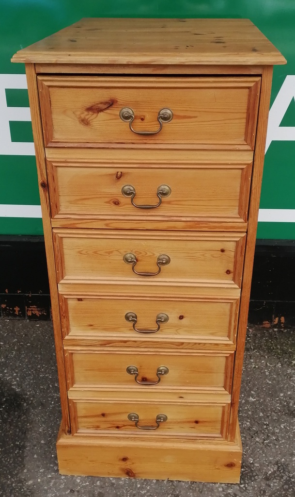 Quality solid pine three drawer file unit