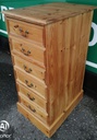 Quality solid pine three drawer file unit