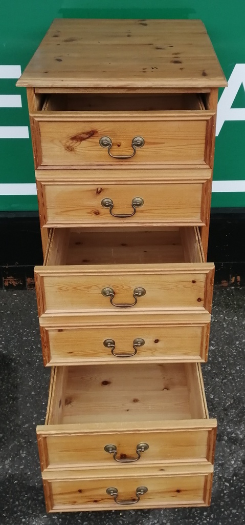 Quality solid pine three drawer file unit