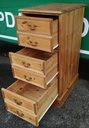 Quality solid pine three drawer file unit